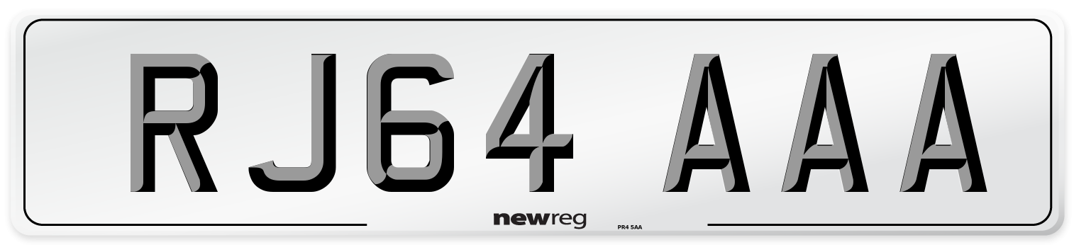 RJ64 AAA Number Plate from New Reg